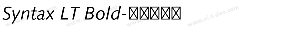 Syntax LT Bold字体转换